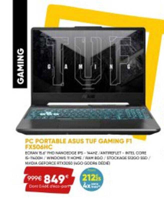 pc portable asus tuf gaming f1 fx506hc