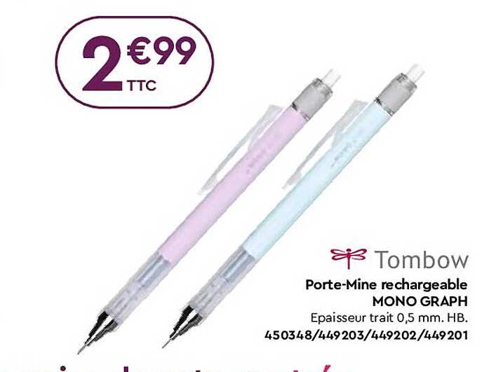porte-mine rechargeable mono graph tombow
