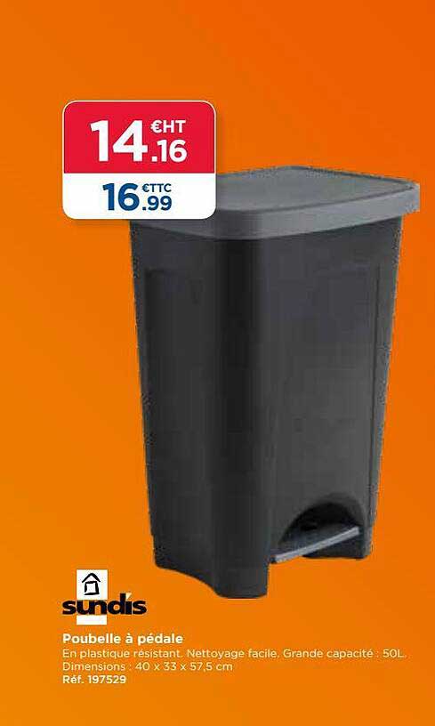 Poubelle à Pédale Sundis