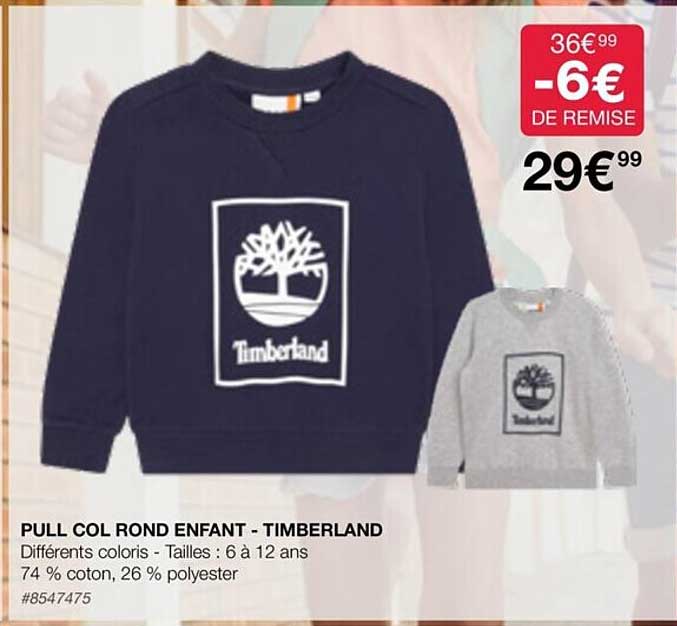 pull col rond enfant - timberland