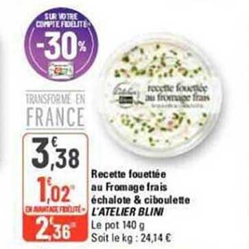 recette fouettée au fromage frais échalote & ciboulette l'atelier blini