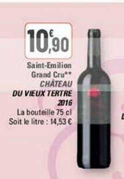 saint-émilion grand cru château du vieux tertre 2016
