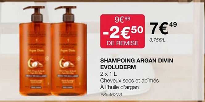 shampoing argan divin evoluderm