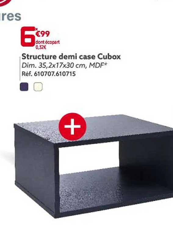 structure demi case cubox