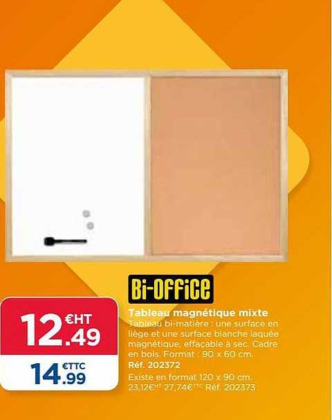tableau magnétique mixte bi-office