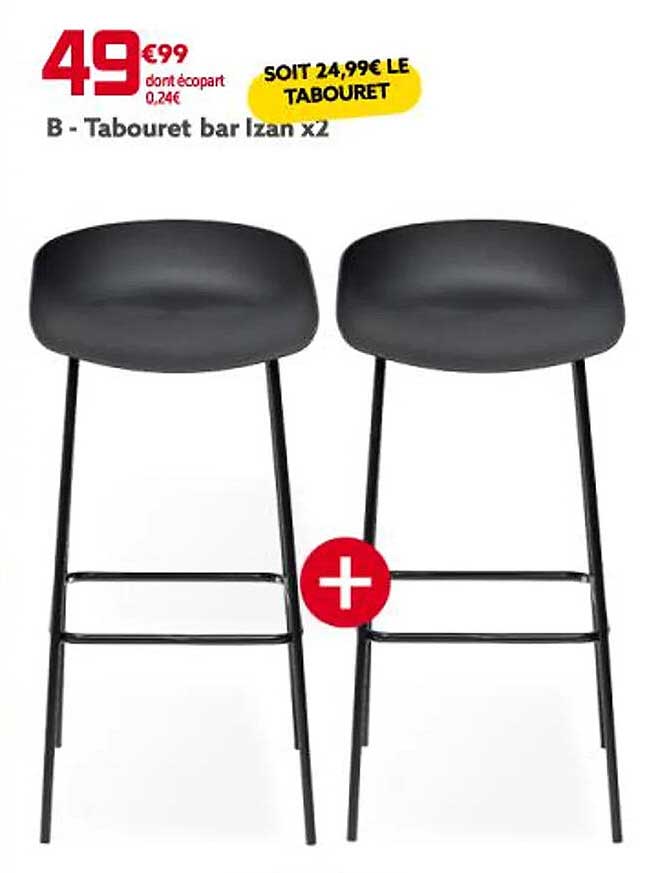 Tabouret Bar Izan X2