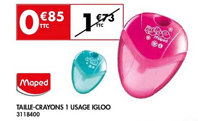 taille-crayons 1 usage igloo maped