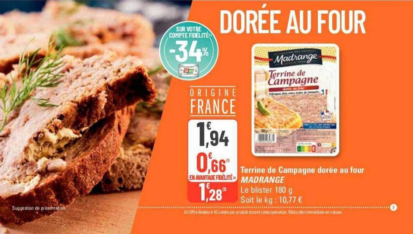 terrine de campagne dorée au four madrange