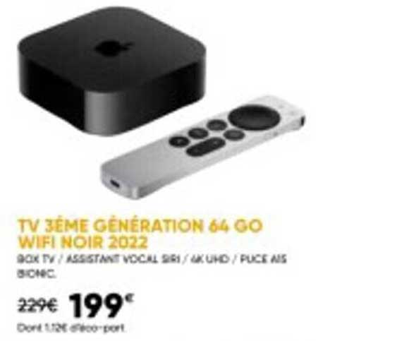 tv 3ème génération 64 go wifi noir 2022