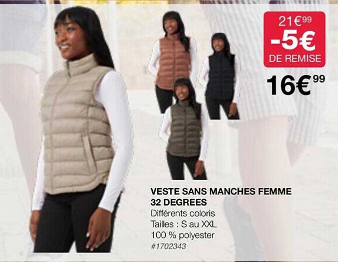 Veste Sans Manches Femme 32 Degrées