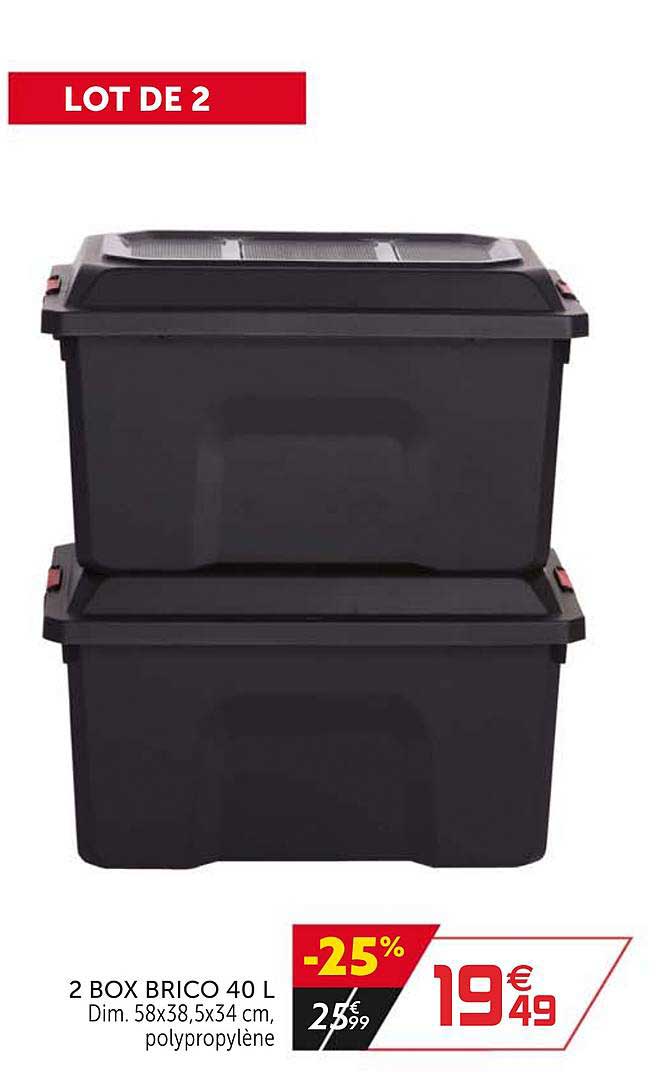 2 Box Brico 40 L