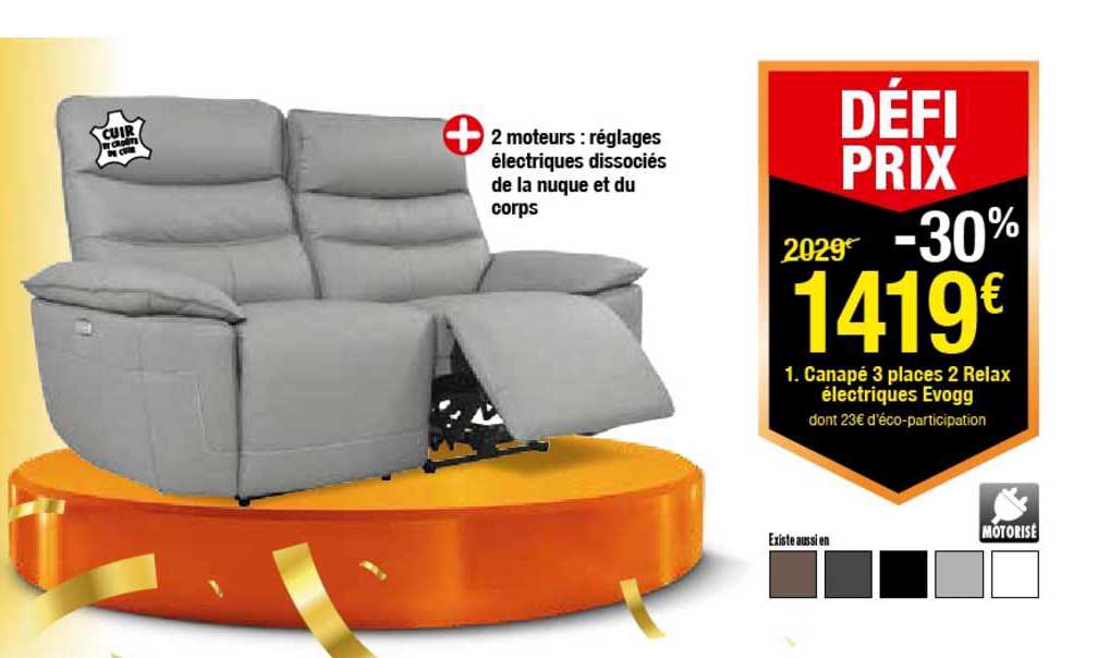 2 moteurs réglages électriques dissociés de la nuque et du corps