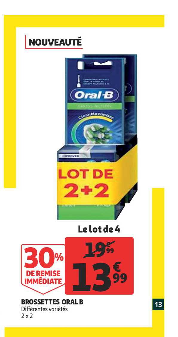 brossette oral b 30% de remise immédiate