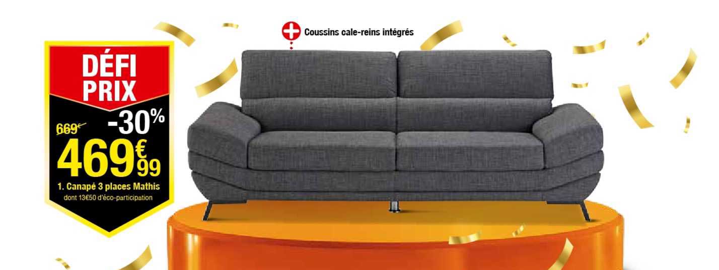 Canapé 3 Places Mathis