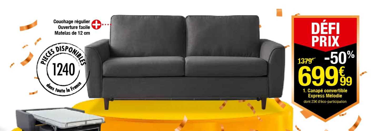 canapé convertible express mélodie