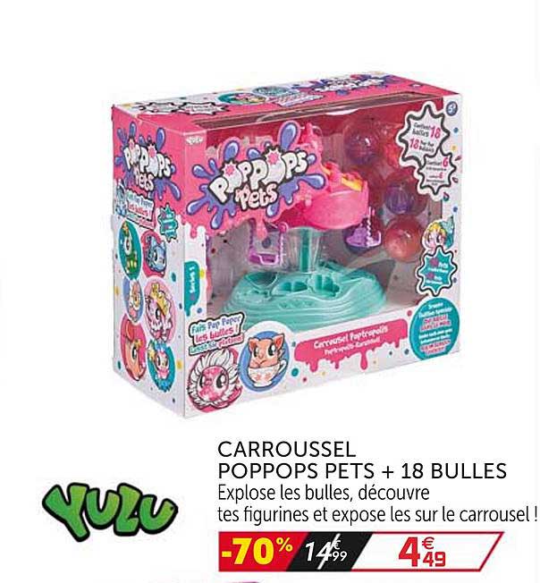 carroussel poppos pets + 18 bulles yulu