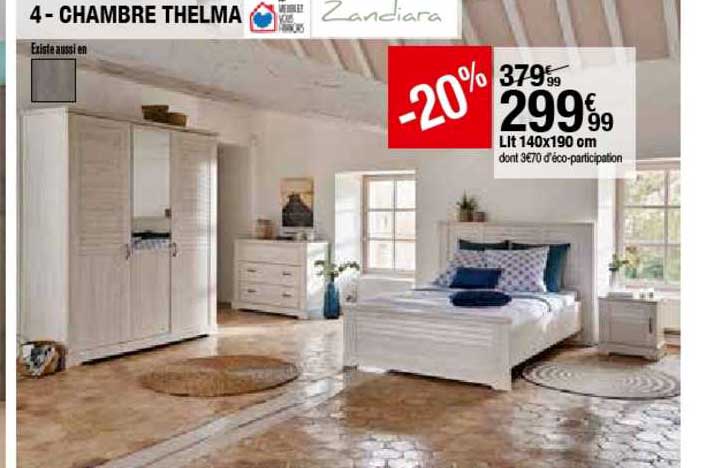 chambre thelma lit 140x190 cm