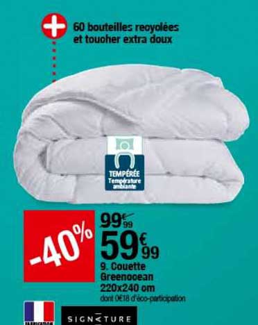 couette greenocean 220x240 cm signature