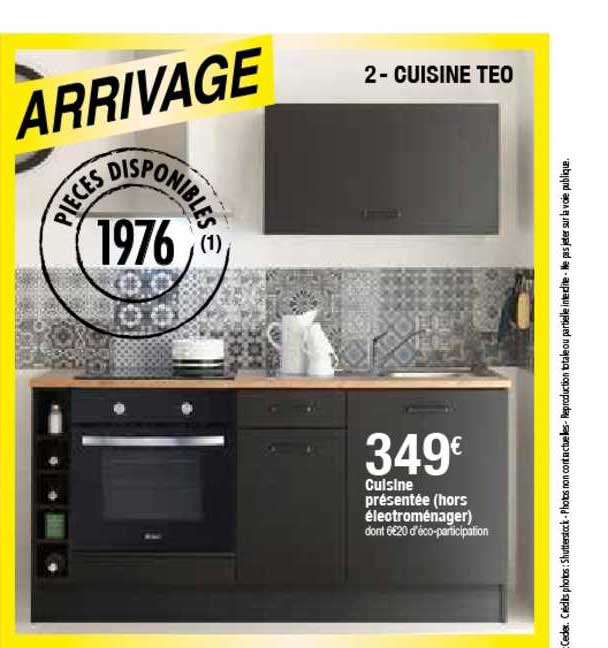 cuisine présentée hors électroménager cuisine teo