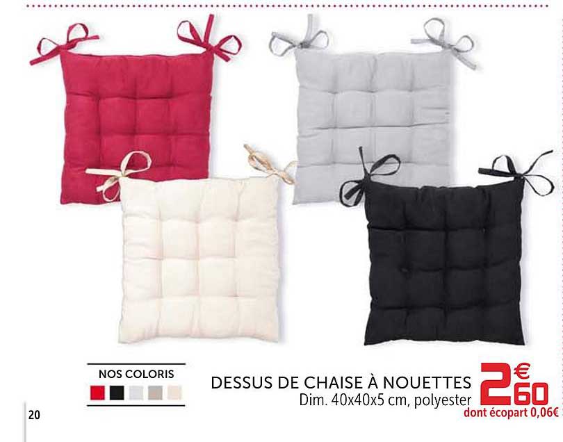 dessus de chaise à nouettes