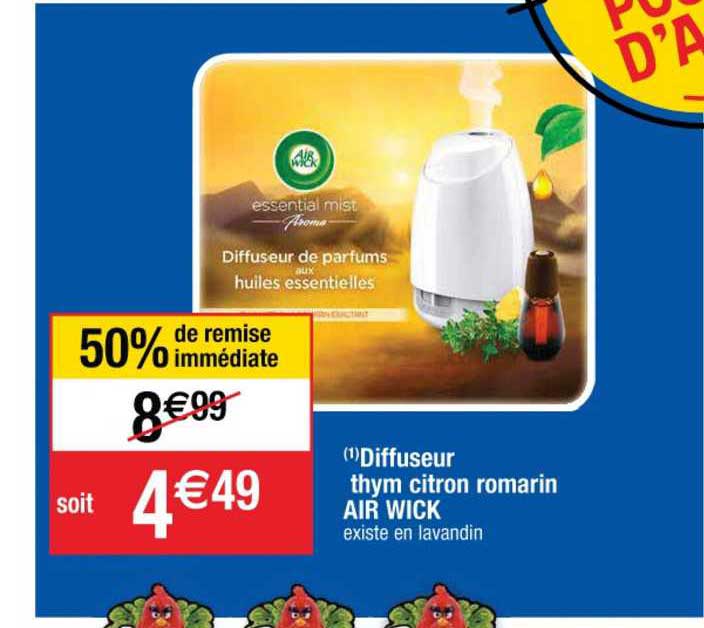 diffuseur thym citron romarin air wick 50% de remise immédiate