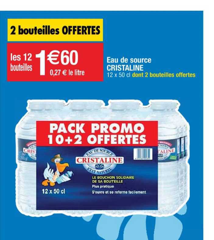 eau de source cristaline 10+2 offertes