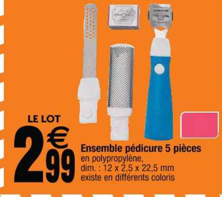 ensemble pédicure 5 pièces