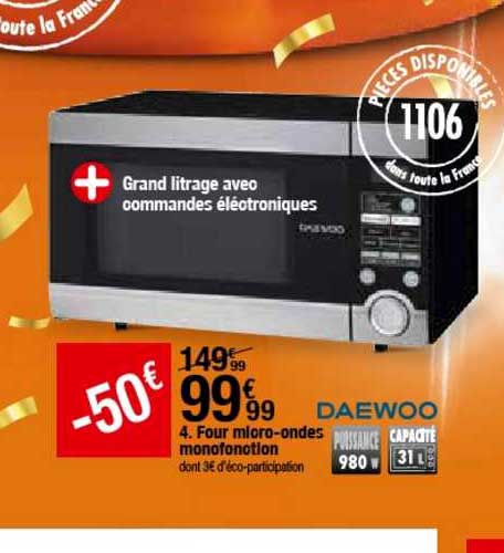 Four Micro Ondes Monofonction Daewoo