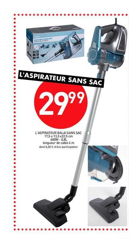 l'aspirateur balai sans sac