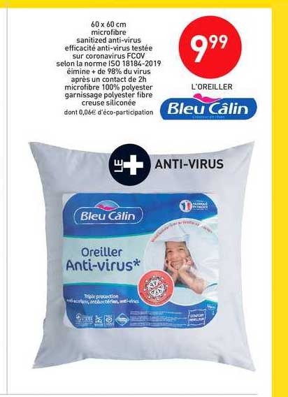 l'oreiller bleu câlin