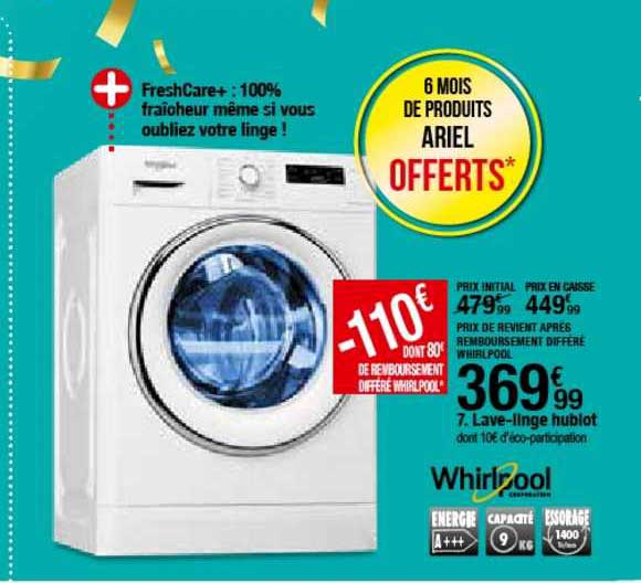lave linge hublot whirlpool