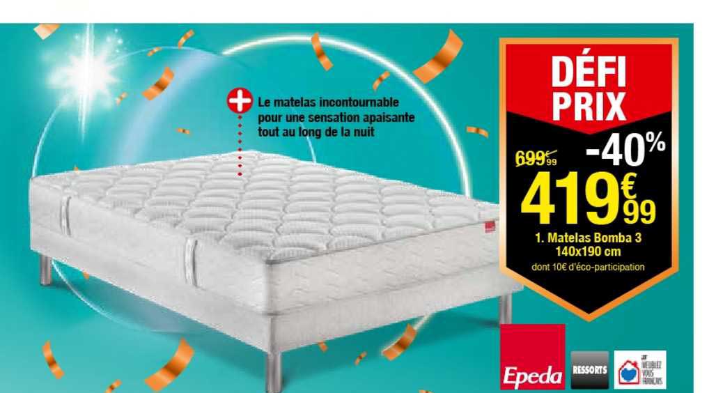 matelas bomba 3 140x190 cm epeda ressorts