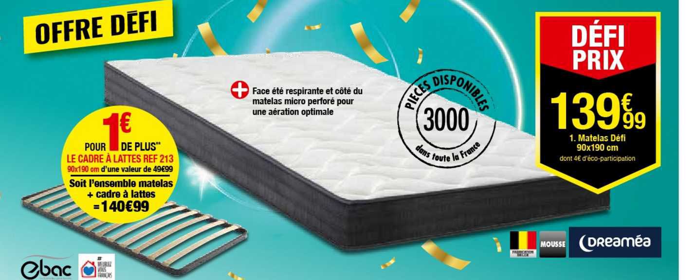 matelas défi 90x190 cm ebac