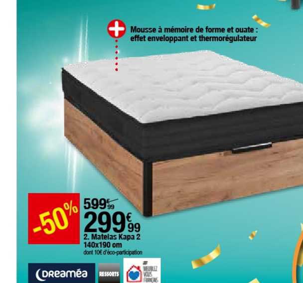 matelas kapa 2 140x190 cm dreaméa