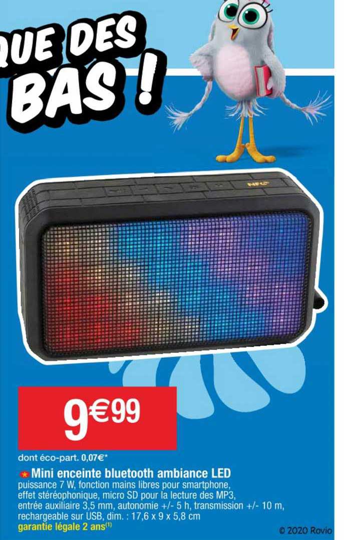 mini enceinte bluetooth ambiance led