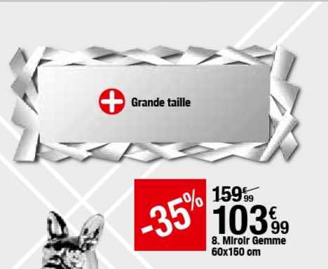 miroir gemme 60x150 cm