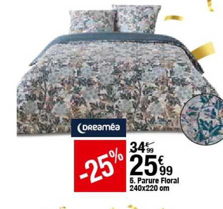 parure floral 240x220 cm dreaméa