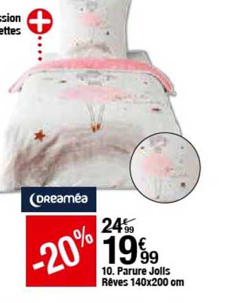 parure jolis rêves 140x200 cm dreaméa