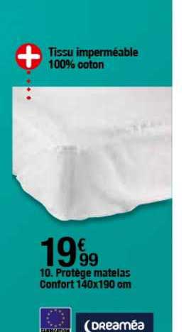 protège matelas confort 140x190 cm dreaméa