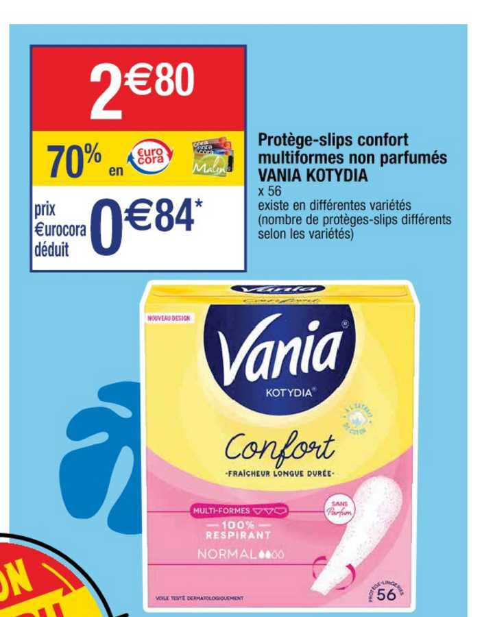 protège slips confort multiformes non parfumés vania kotydia