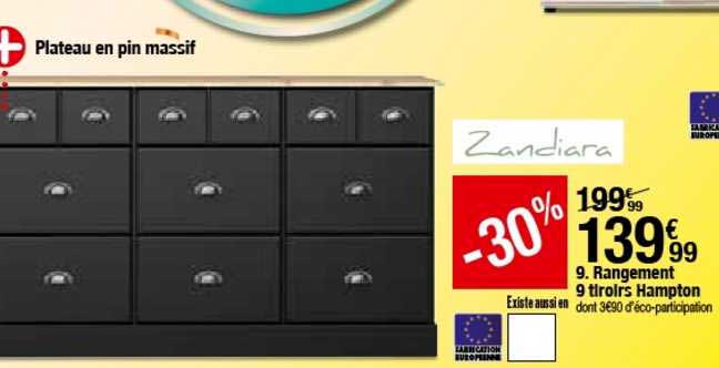 rangement 9 tiroirs hampton zandiara