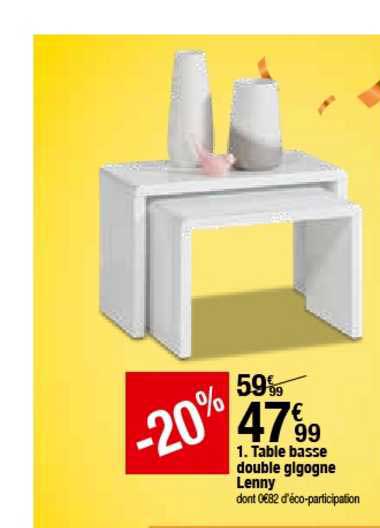 table basse double gigogne lenny