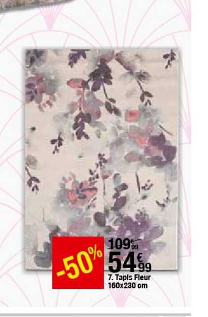 tapis fleur 160x230 cm