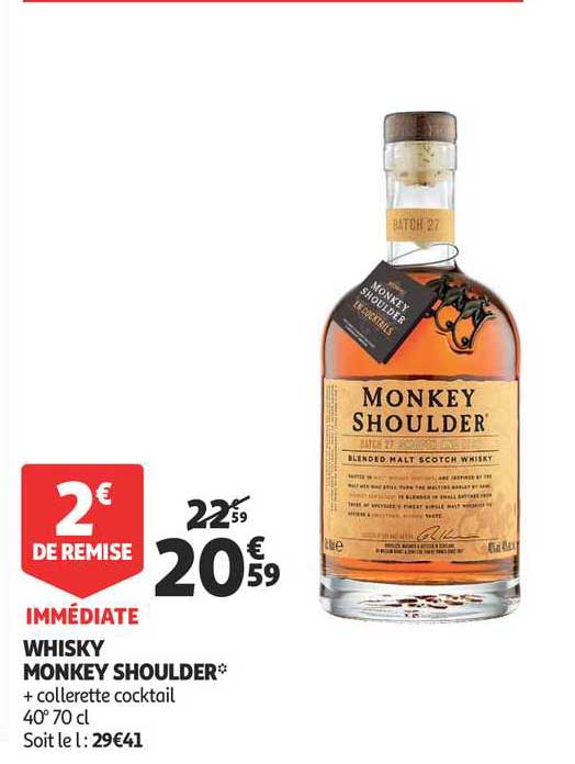 whisky monkey shoulder