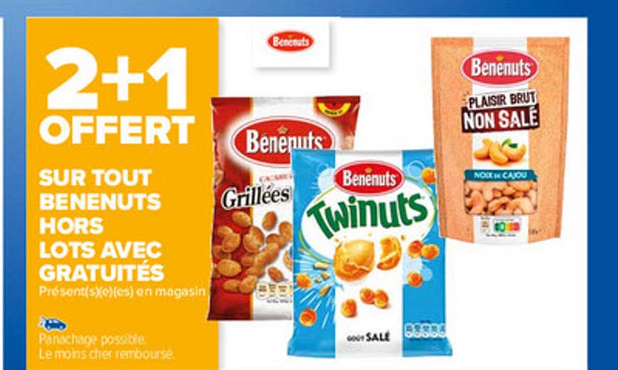 bénénuts hors lots avec gratuités