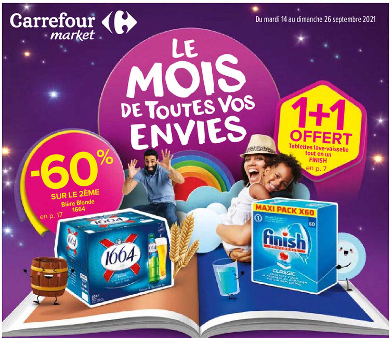 bière blonde 1664, tablettes lave-vaisselle tout en un finish