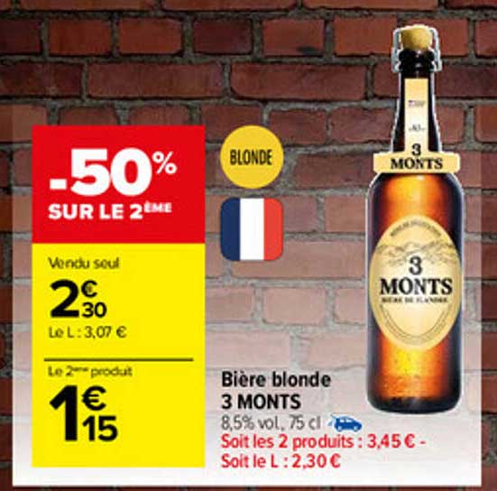 bière blonde 3 monts