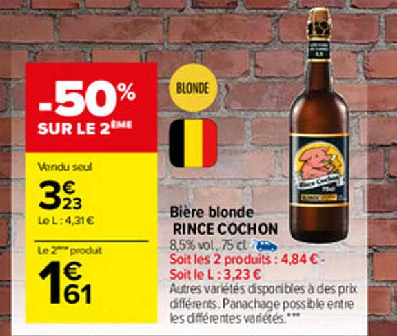 bière blonde rince cochon