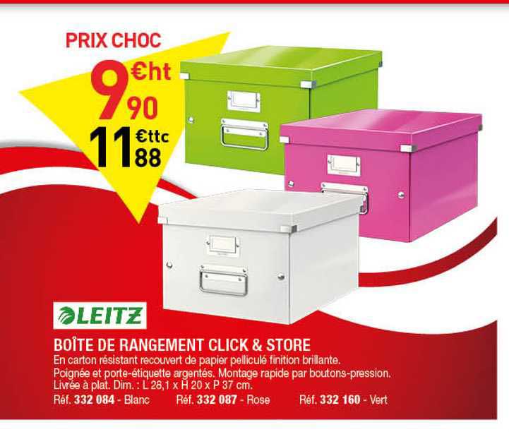 boîte de rangement click & store leitz