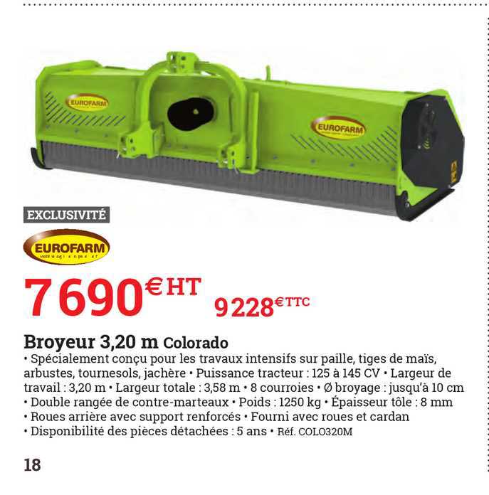 Broyeur 3,20 M Colorado Eurofarm